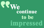We continue to be impressed