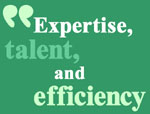 Expertise, talent, and efficiency